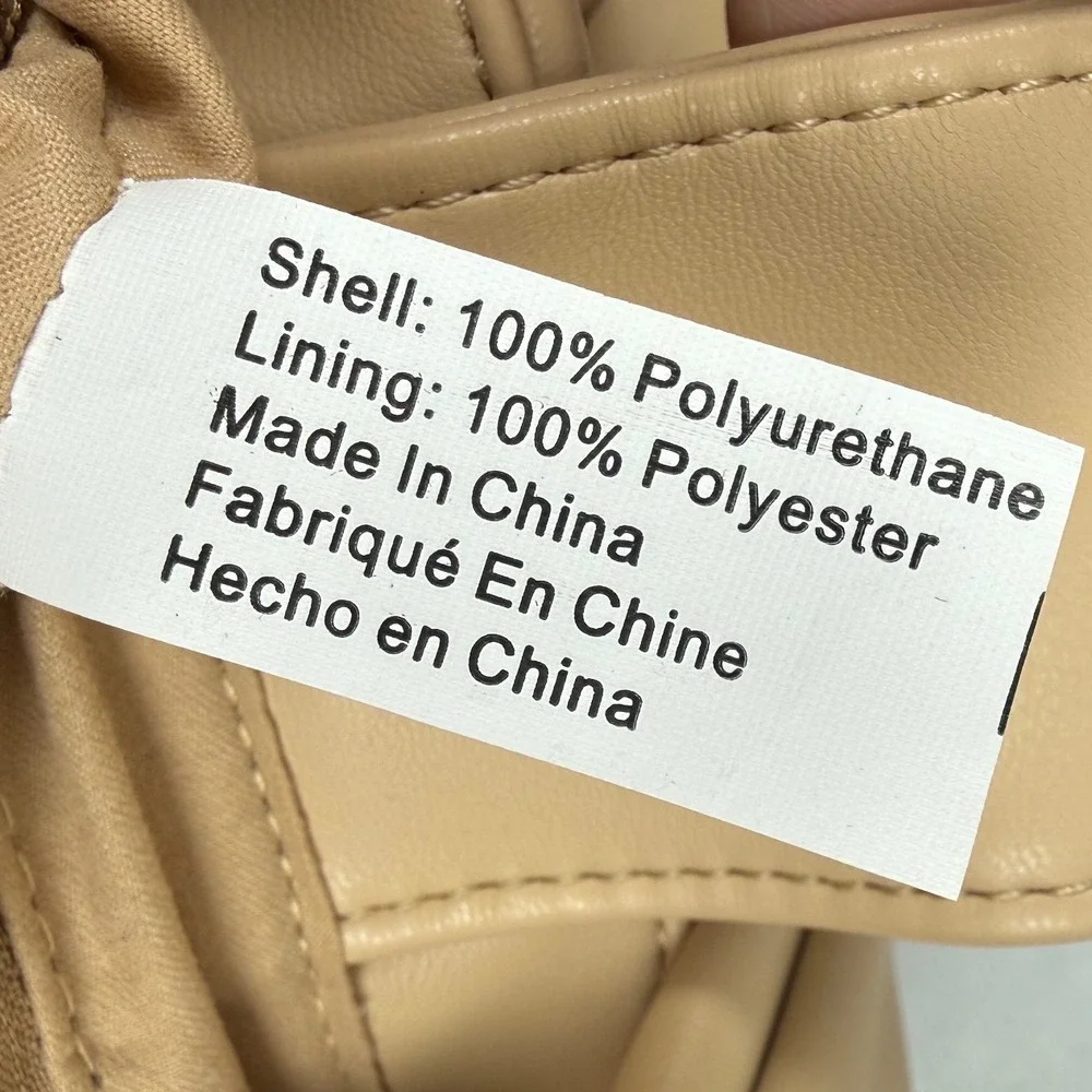 Beige Ruched Top Knot Handle Hobo Bag Slouchy Mini Dumpling
